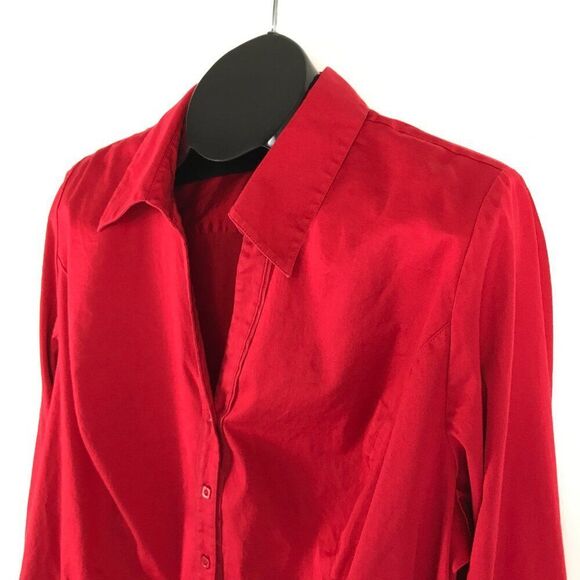 Lane Bryant Button Down Shirt Women's Plus Size 26 Long Sleeve Stretch - Picture 3 of 9